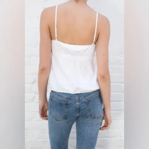 Brandy Melville NWT  Edith Lace Trim Tank Top - White