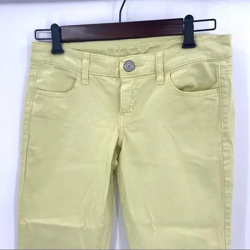 American Eagle NWT  Stretch Skinny Jeans Lime Bright yellow green colorful size 4