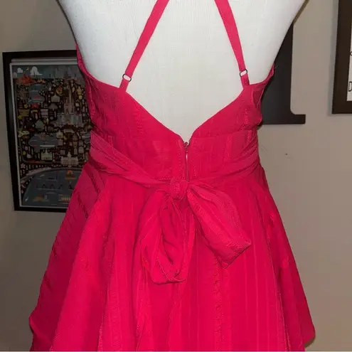 American Threads dark pink sleeveless romper with twirly skirt, size XS/S - Image 4