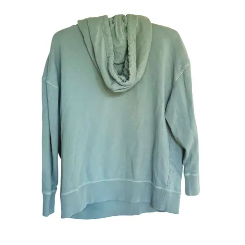 Ivy Park Spellout Flock Logo Hoodie Sweatshirt Medium Teal Green Cozy Streetwear