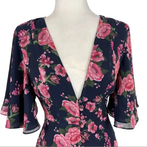 Fame and Partners NWT The Meyer Floral Print Maxi Gown Dress Size 0