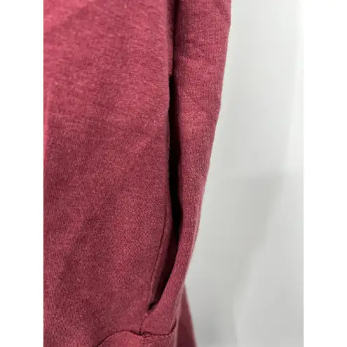 Free People  Sweatshirt Dress‎ Short Sleeve Drop Waist Maroon Size S