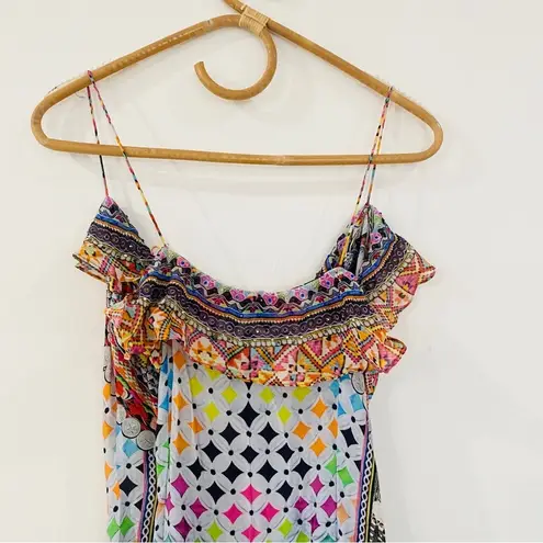 Camilla 100% silk asymmetric wrap dress in vintage vixen