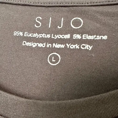 Sijo Gray Long Sleeve Tee, eucalyptus cooling Size L