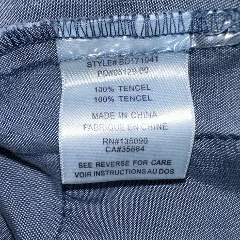 Black Swan tencel denim dress Fringe sleeves and bottom hem small preppy medium