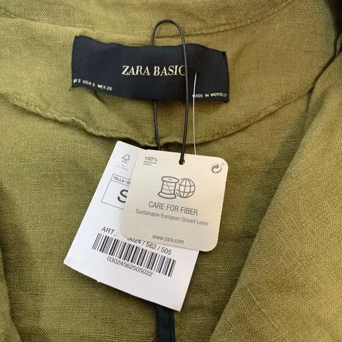 ZARA NWT  utility army green tassel utility jacket sz Small