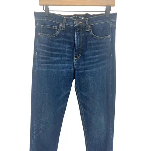 Veronica Beard Debbie Snap Detail Skinny High Rise Ankle Jeans