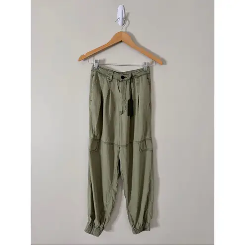 ALLSAINTS Lira Khaki Green Cargo Pants High Rise Size 4US Pockets NEW
