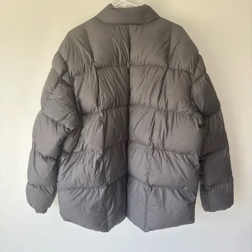 Harley Davidson Puffer Jacket Grey Duck Down Feather Winter Motorcycle Bikercore Gray Size XL