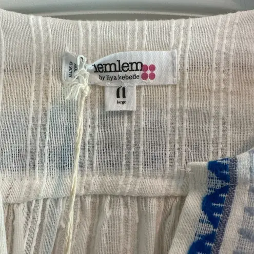 Lemlem NWT Bekah Popover Dress Imported by Liya Kebede Handwoven Large