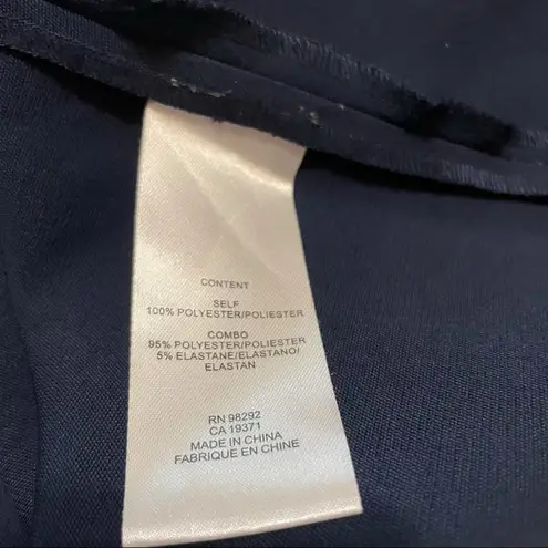 Tibi Lace Up Front Twill Dress Navy 6