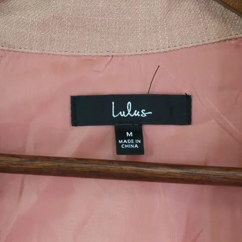 Lulus Positively Chic Mauve Cropped Blazer Size M Pink Size M
