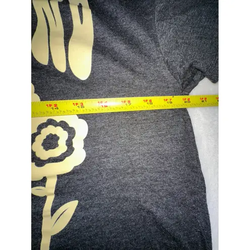 Modern Lux Womens Graphic T Shirt Happy Mind Happy Life Flowers Medium