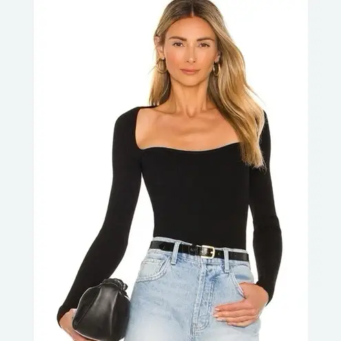 Eleven Six Elle Bodycon Ribbed Sweater Black