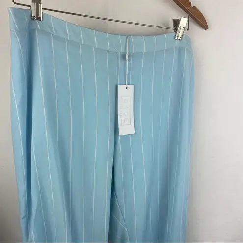 Sage  The Label Blue & White Striped Wide Leg Palazzo Pants NEW M