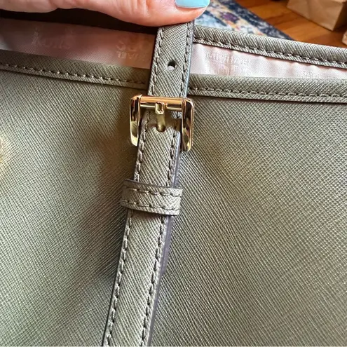 Michael Kors Jet Set Travel Tote In Olive Green