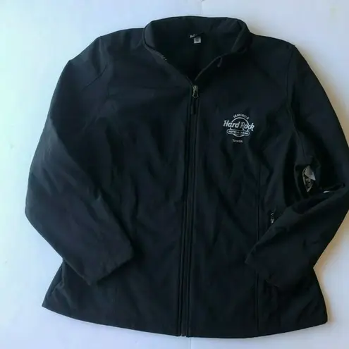 Hard Rock Cafe NWT Hard Rock Seminole Hotel Casino Tampa Jacket Ladies 3XL Black Zip Po…