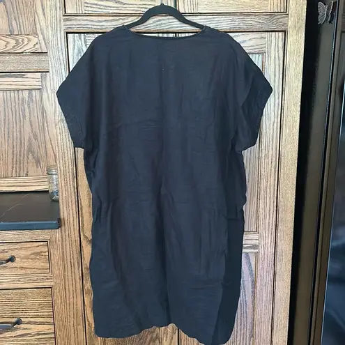 PURE collection lime green yellow Linen laced neck dress sundress coverup beachy Black Size XL