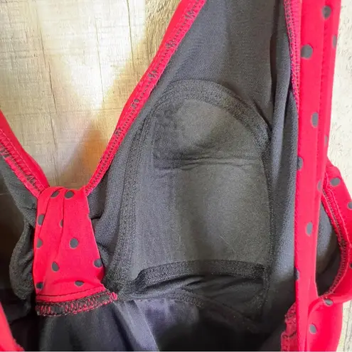 Catalina Suddenly Slim By Size Small (4-6) Red & Black Polkadot Bathing …