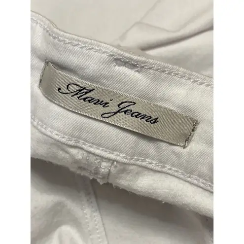Mavi Women's White Mid Rise Slim Fit Straight Casual Cargo Denim Jeans Size M Size M