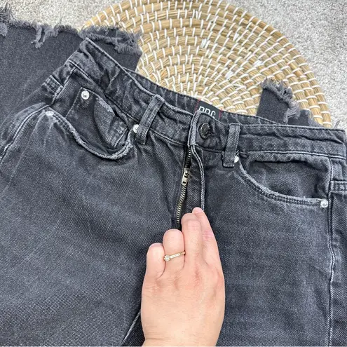 BDG  Urban Outfitters Wilco High-Waisted Cropped Flare Jeans in Black Faded 26