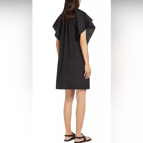 Max Mara Studio SOSPIRO Poplin mini dress with flounce