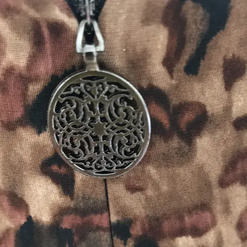 Elie Tahari Brown/Tan Silk Animal Print Pencil sz 2