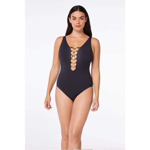 Bleu Rod Beattie New. lace down beaded swimsuit. 20W. Retails $145