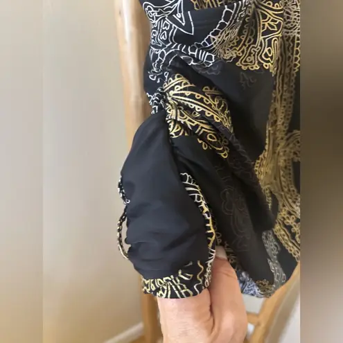 Silhouette Solutions One Piece Figure Flattering Swimsuit black/gold size 12 Gold