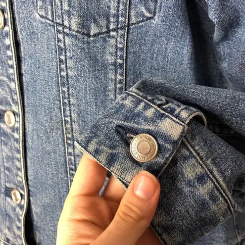 Pendleton Denim Jacket Womens Size Small Jean Grunge Elevated Indie Downtown