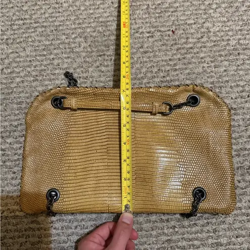 Bottega Veneta Lizard Shoulder Bag With Matching Compact Mirror One Size