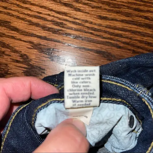 Simply Vera, Vera Wang Simply Vera/Vera Wang Dark Wash Straight Leg Back Button Pocket Size 12 Jean