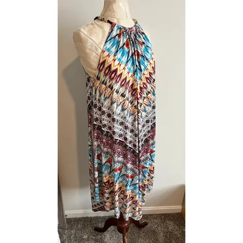 Westport 1962 Bohemian Geometric Print Halter Dress Large