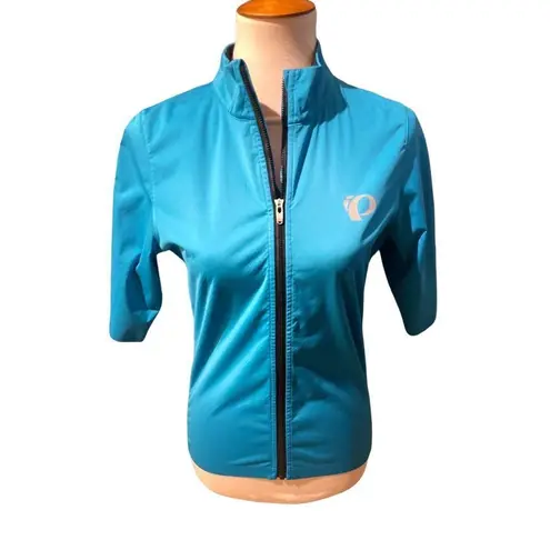 Pearl Izumi  Womens Atheletic Tops Full Zip Half  Sleeve Turquoise Medium-BNWOT