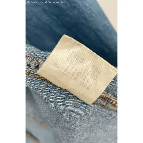 PG COLLECTION Blue Women's 100% Cotton Full Zip Denim Patchwork Jacket