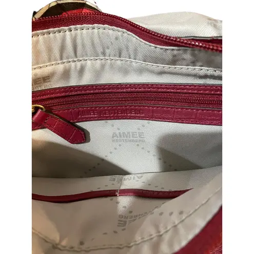 Aimee Kestenberg Genuine Leather Shoulder Bag Red One Size Stealth Wealth Minima