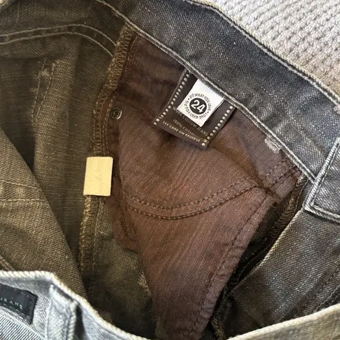 Work Custom Jeans Women's Gray Distressed Flare Jeans Size 24 NWT Black