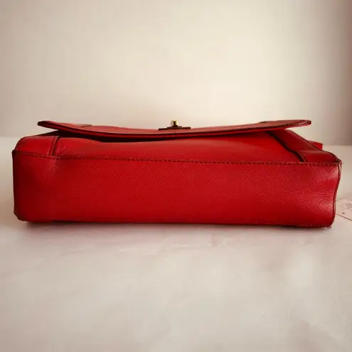 MCM Authentic Red Leather Shoulder crossbody Bag – Made in Korea