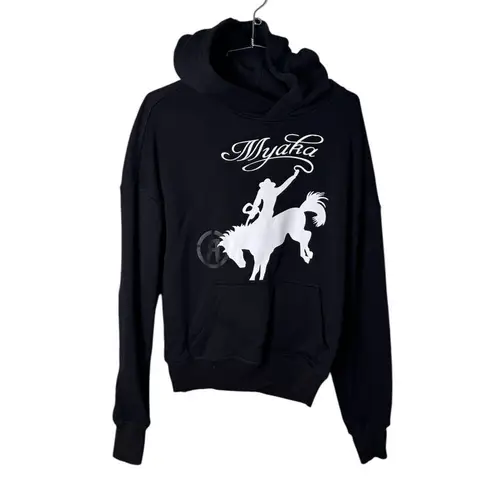 Martin Myaka Women’s Cowboy Rodeo Hoodie Sweatpants Set Small Black