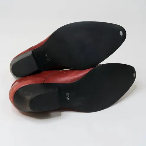 Durango Vintage 90s Red Leather Cowboy Boot Mules