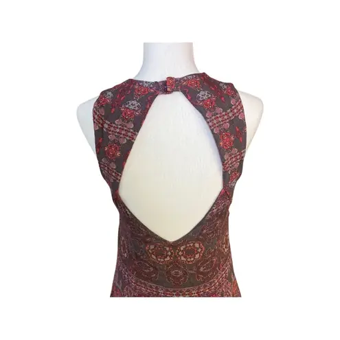 Ecote  Urban Outfitters Women's Dress Size XS Boho Sleeveless Brown Multi Mini