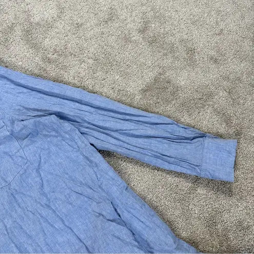 Tuckernuck NWOT Women’s Cotton Linen Chambray Callahan Shirt Dress in Blue XXL