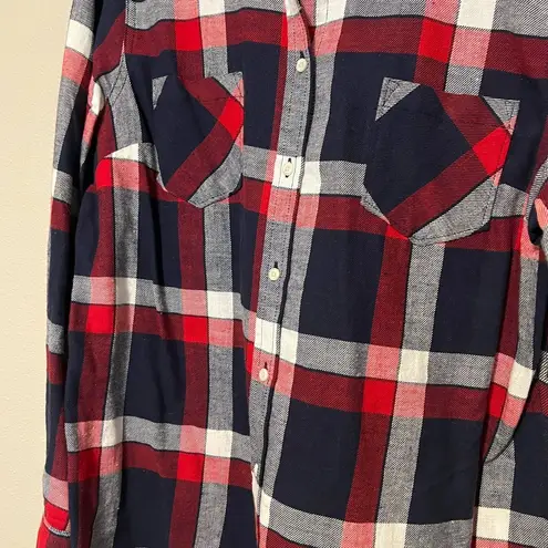 Merona  Red and Blue Plaid Button Down Shirt