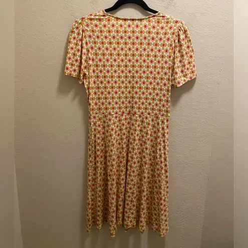 Boden Floral Crew Neck Jersey Short Sleeve Mini Dress Size 4