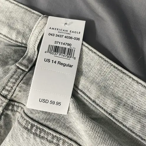 American Eagle  90s Straight High Rise Gray Jeans