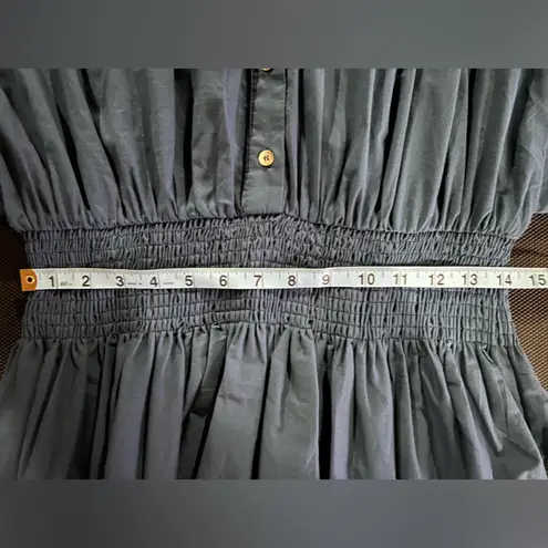 Pinch Work For You Navy Blue Smocked Waist Dress. In size Large