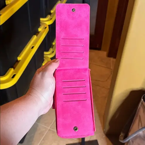 NWOT BRG iPhone X Wallet Case with Mirror Magnetic Detachable Rose Red Pink