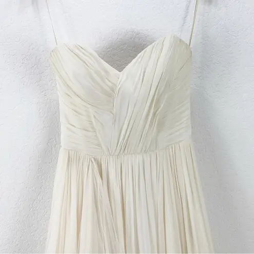 Hayley Paige Occasions Hayley Paige Silk Chiffon Wedding Bridal Gown Strapless Ivory Size 4