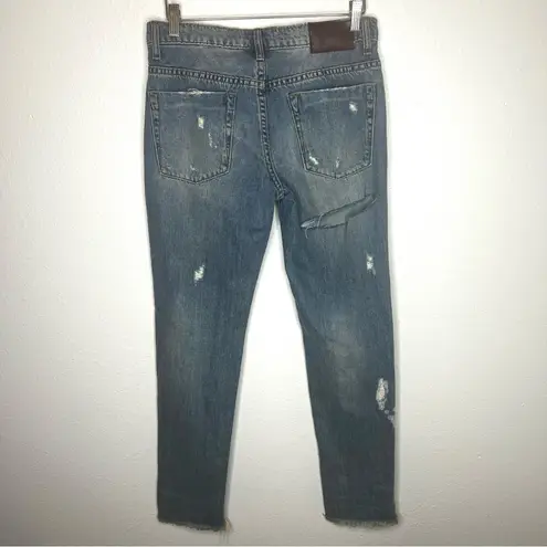 One Teaspoon One‎ Teaspoon Blue Buoy Distressed Awesome Baggies Jeans