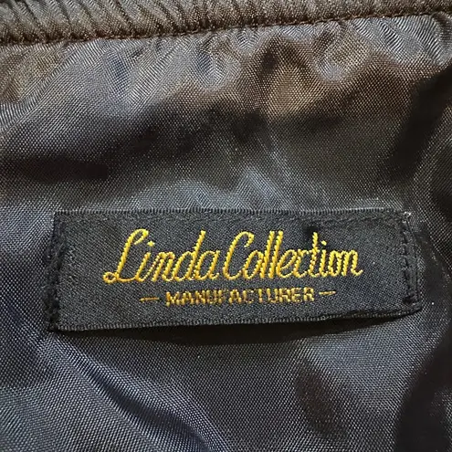 Linda Collection Late 80s Early 90s Black Scarf Print Windbreaker Jacket Large